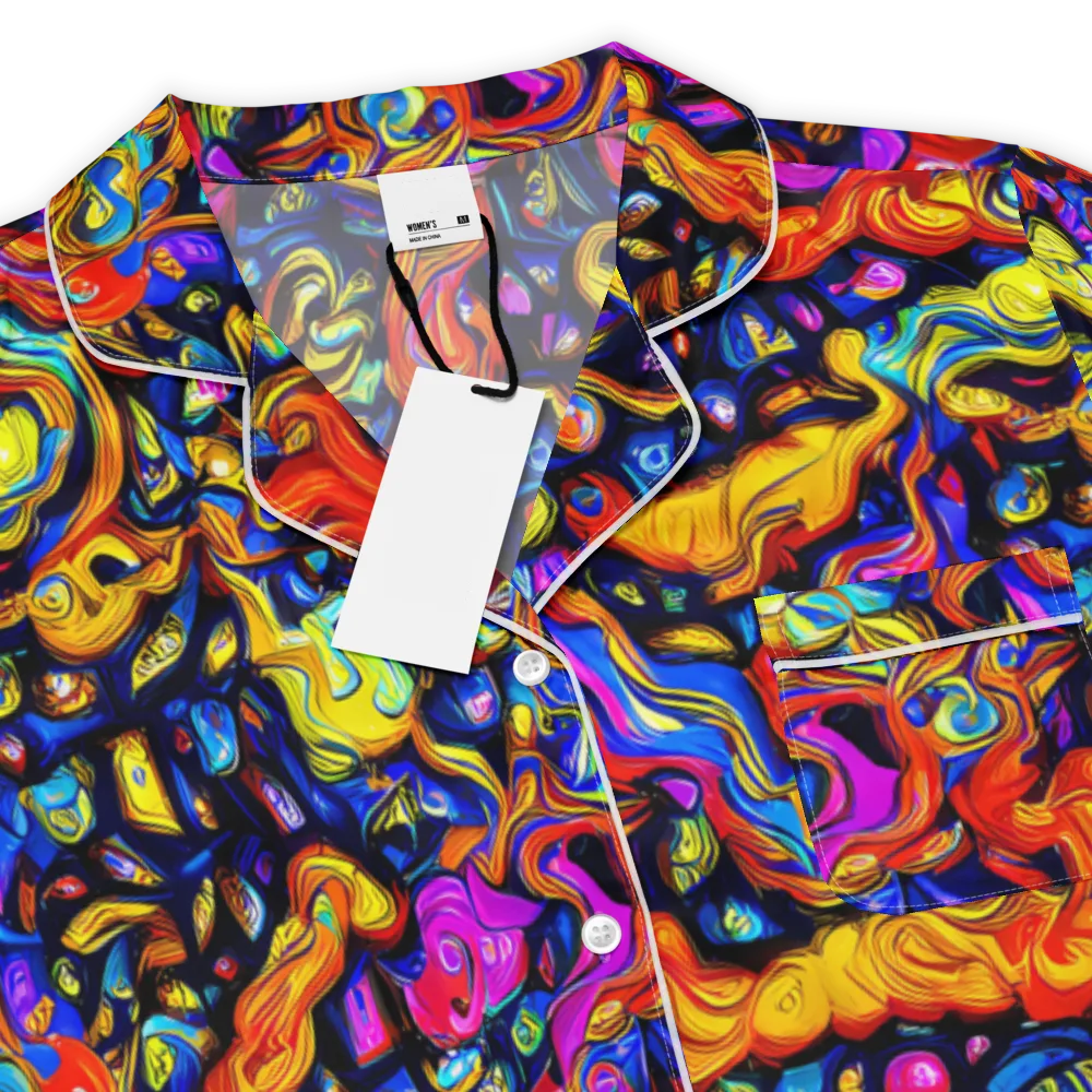Cosmic Colorquake on Women's Short Sleeve Pajama Top — Product details
