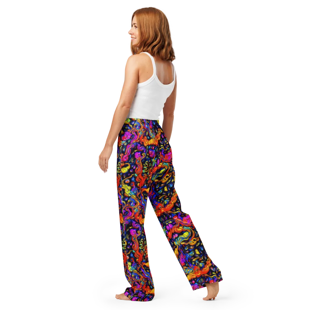 Cosmic Colorquake on Women's Pajama Pants — Back