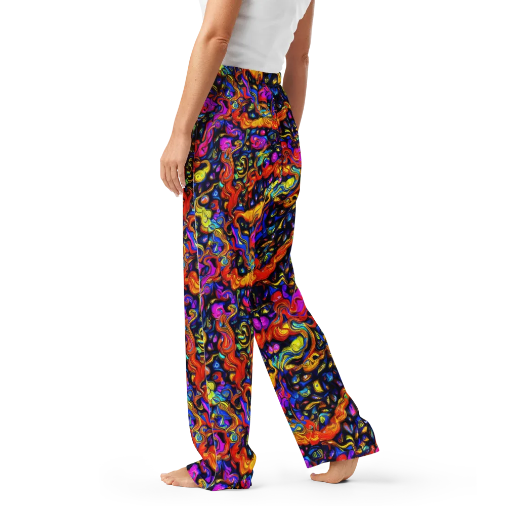 Cosmic Colorquake on Women's Pajama Pants — Left