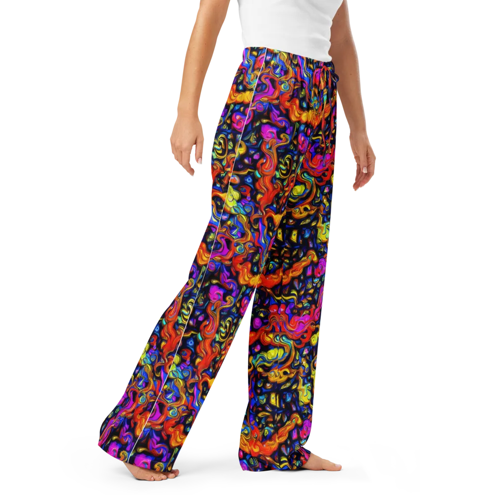 Cosmic Colorquake on Women's Pajama Pants — Right Front