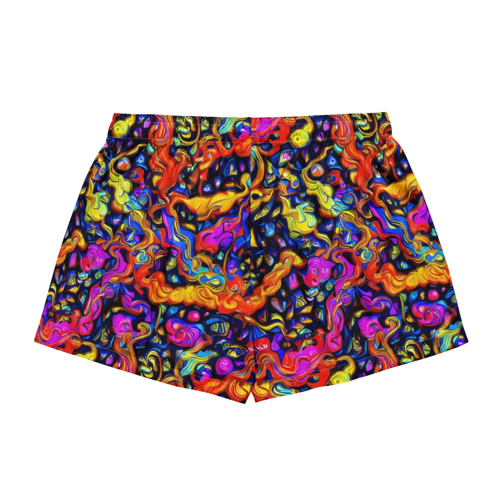 Cosmic Colorquake on Women's Pajama Shorts — Back