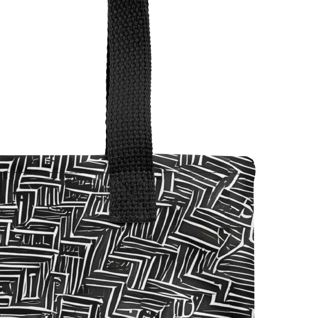 Noir Geometry on Tote Bag — Product details
