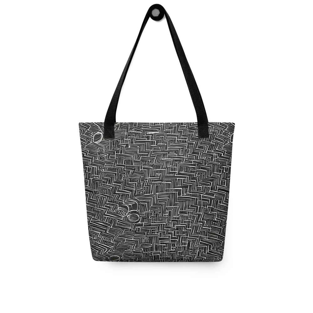 Noir Geometry on Tote Bag — Front