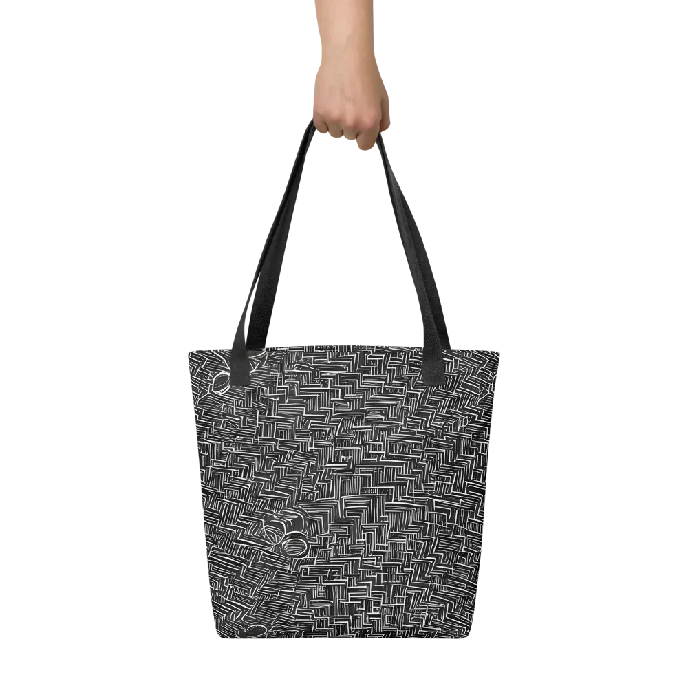 Noir Geometry on Tote Bag — Front