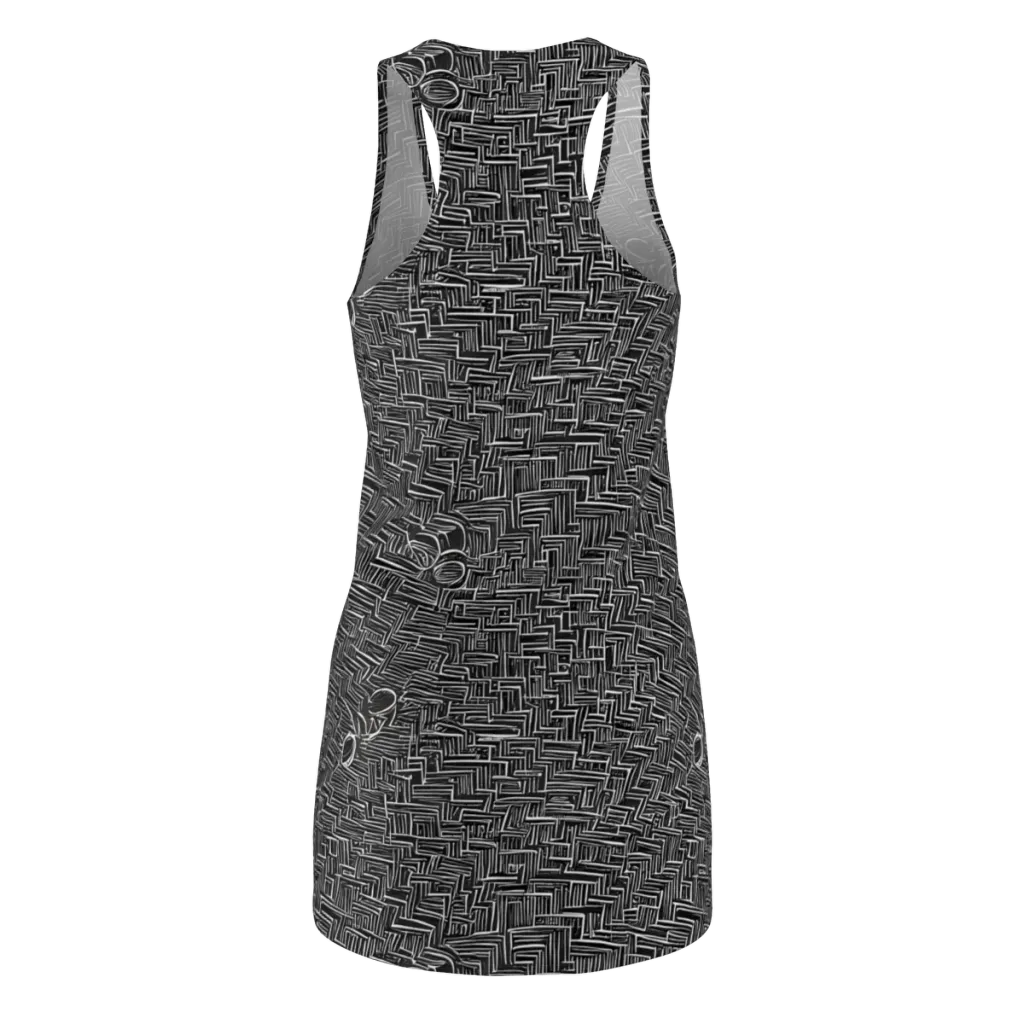 Noir Geometry on Racerback Dress — Back