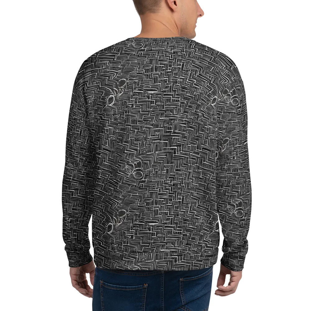 Noir Geometry on Sweatshirt — Back