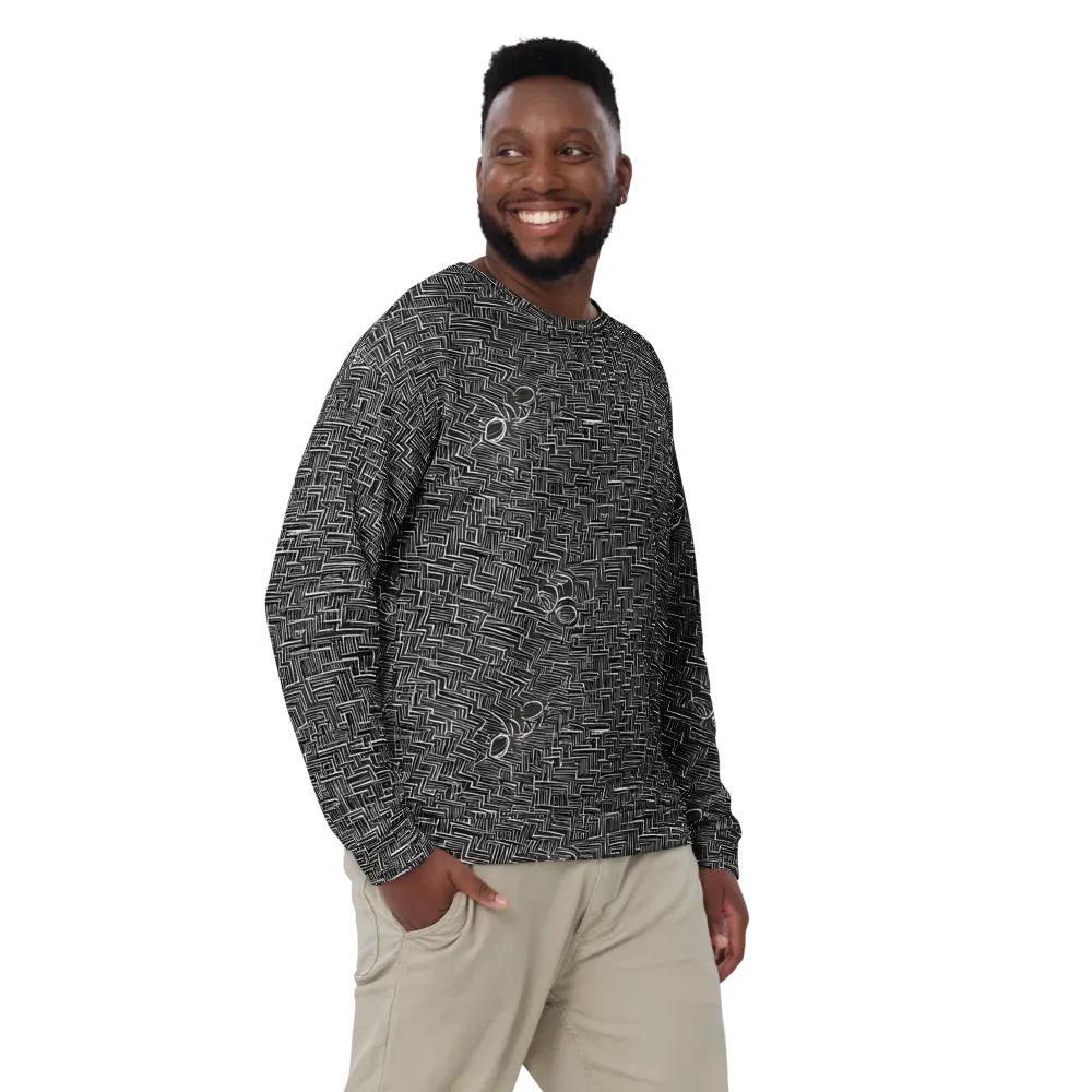 Noir Geometry on Sweatshirt — Front