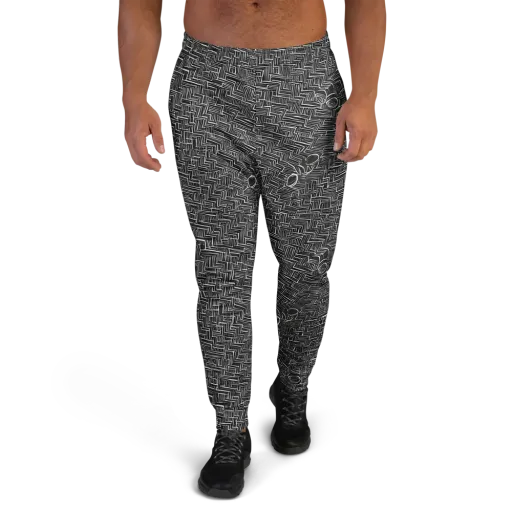 Noir Geometry on a Men's Joggers