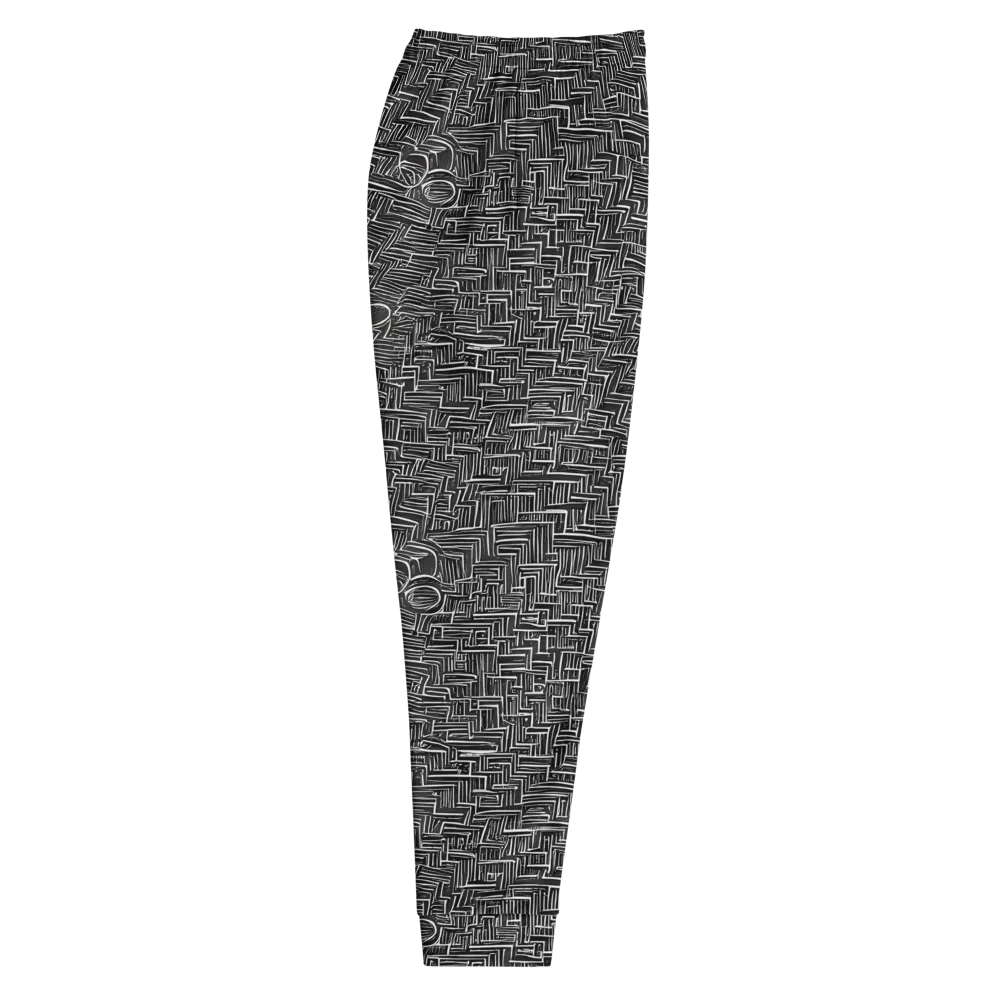 Noir Geometry on Men's Joggers — Right