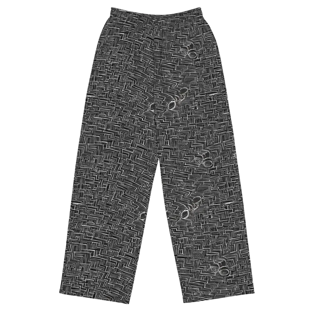 Noir Geometry on Wide-Leg Pants — Front