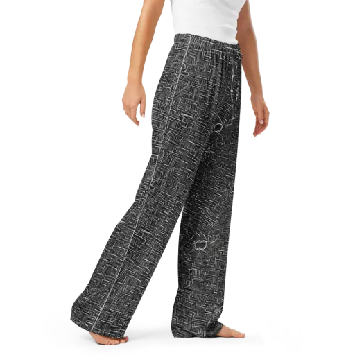 Noir Geometry on a Women's Pajama Pants