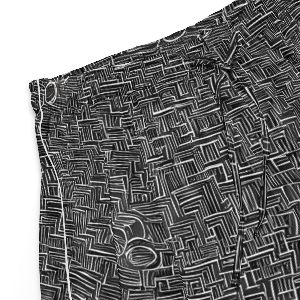 Noir Geometry on Women's Pajama Shorts — Product details