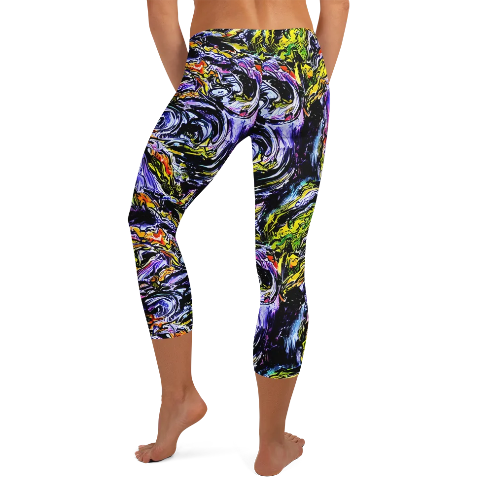 Midnight Mutation on Capri Leggings — Back
