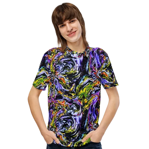 Midnight Mutation on a Men's Slim Fit Polo Shirt
