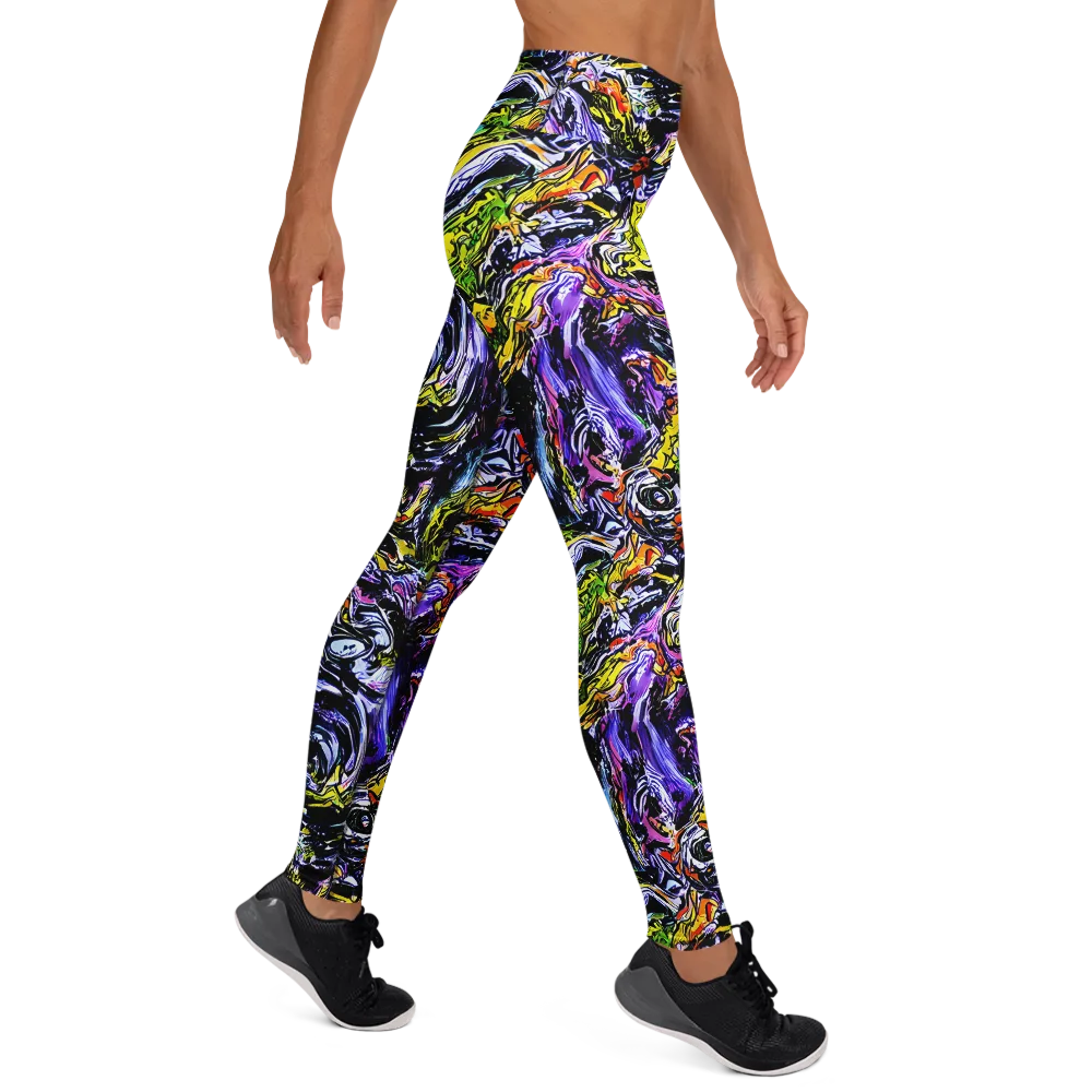 Midnight Mutation on Yoga Leggings — Right