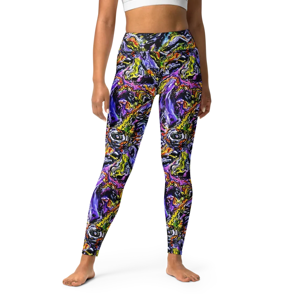 Midnight Mutation on Yoga Leggings — Front