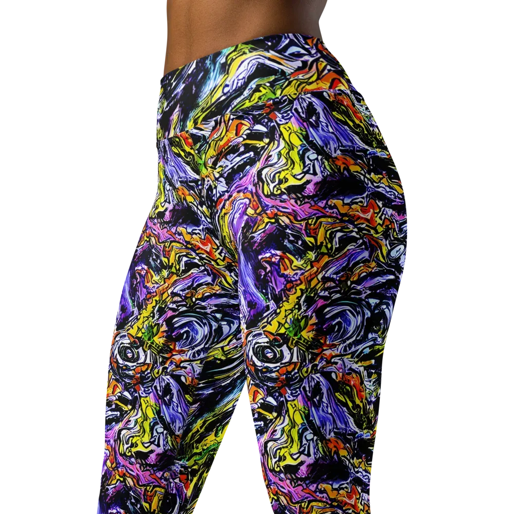Midnight Mutation on Yoga Leggings — Left Front