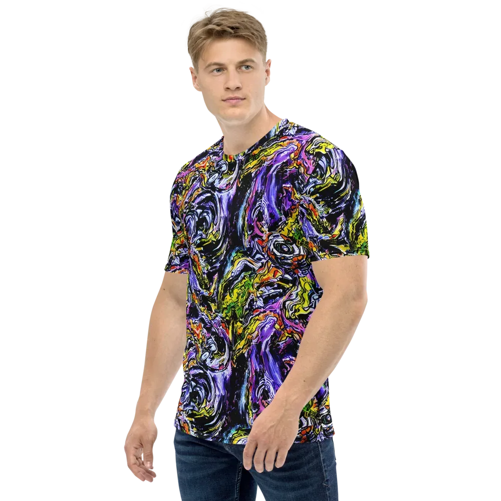 Midnight Mutation on Men's Crew Neck T-Shirt — Left