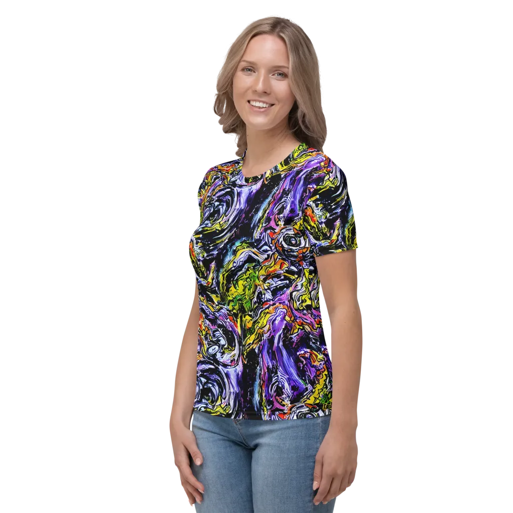 Midnight Mutation on Women's Crew Neck T-Shirt — Left
