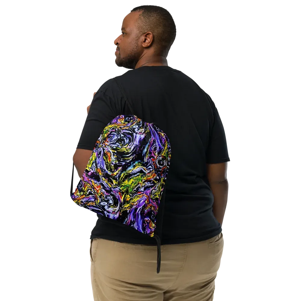 Midnight Mutation on Drawstring Bag — Front
