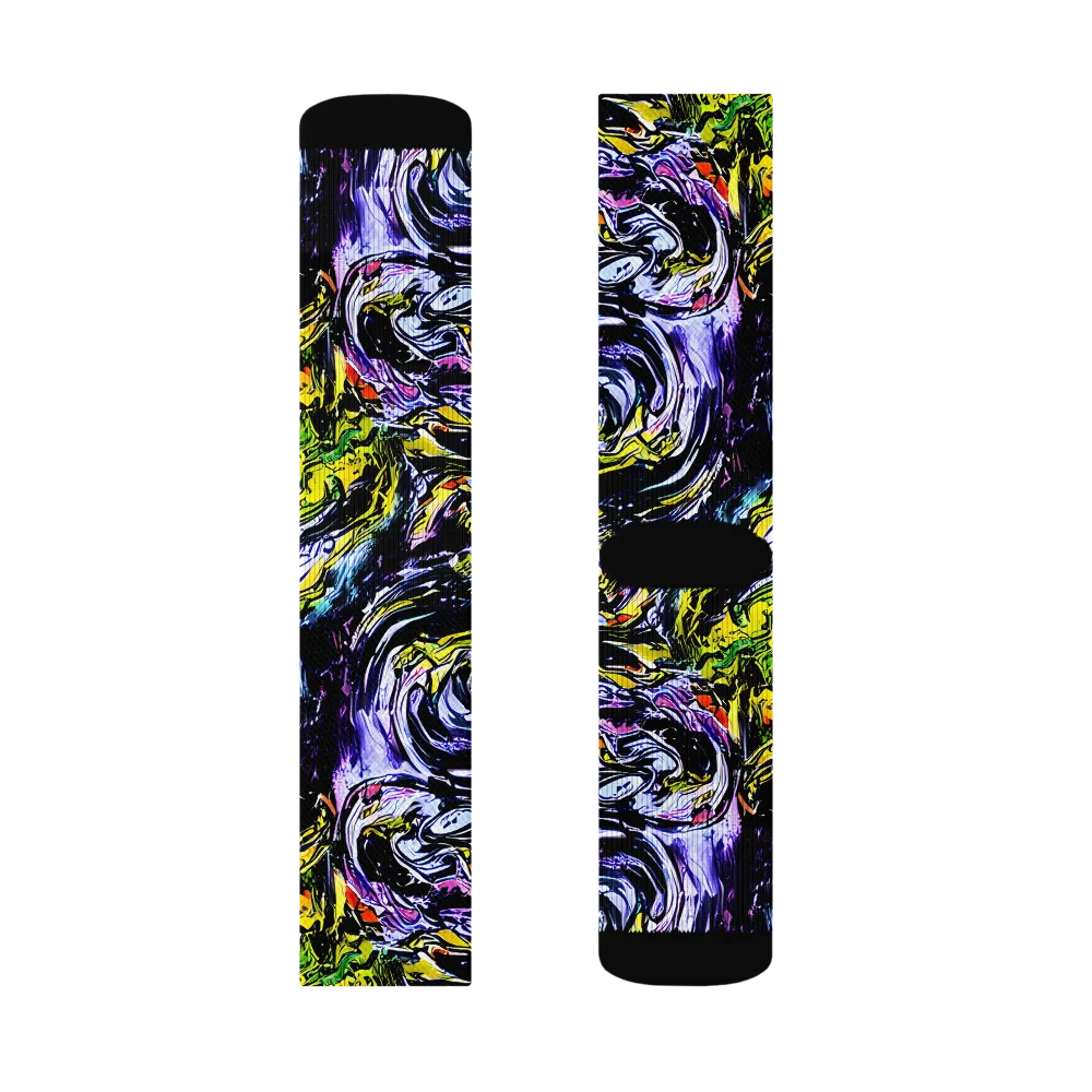 Midnight Mutation on Socks — Left Sock