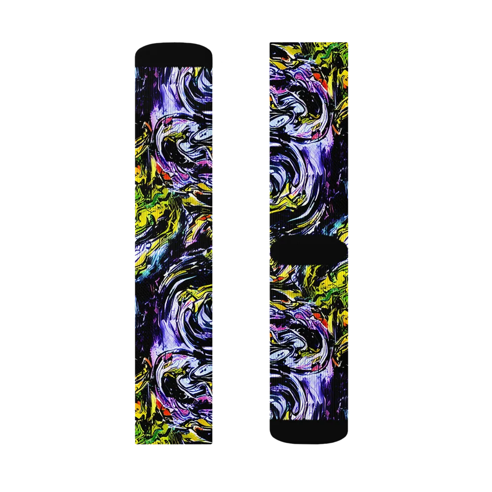 Midnight Mutation on Socks — Right Sock