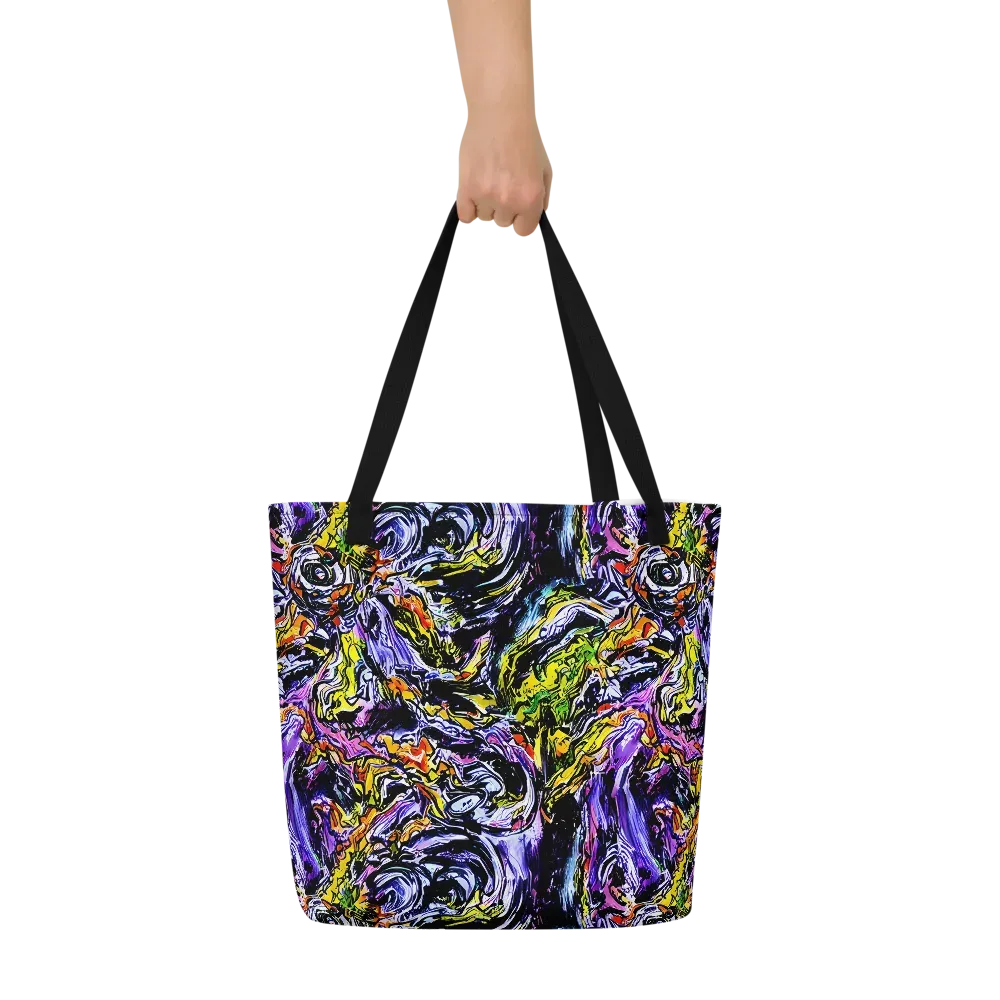 Midnight Mutation on Large Tote Bag W/ Pocket — Front