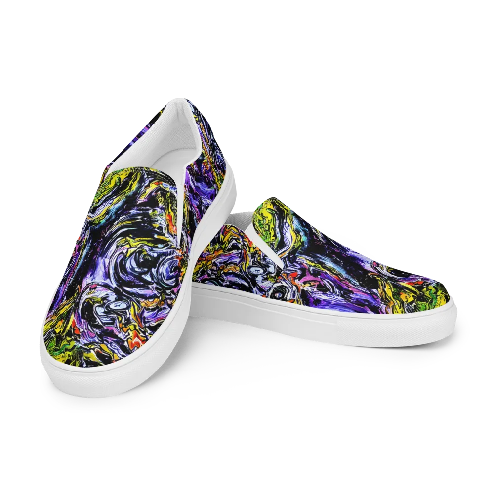 Midnight Mutation on Women's Slip-On Canvas Shoes — Left Front