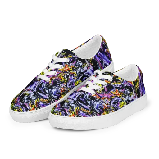 Midnight Mutation on a Men's Lace-Up Canvas Shoes