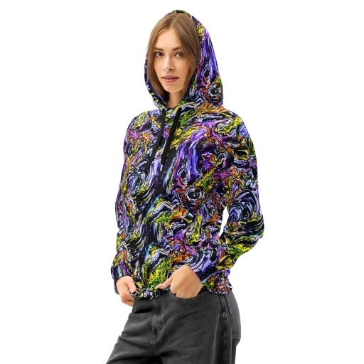 Midnight Mutation on a Cotton Hoodie