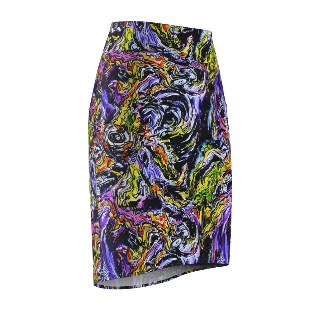 Midnight Mutation on Pencil Skirt — Front Side