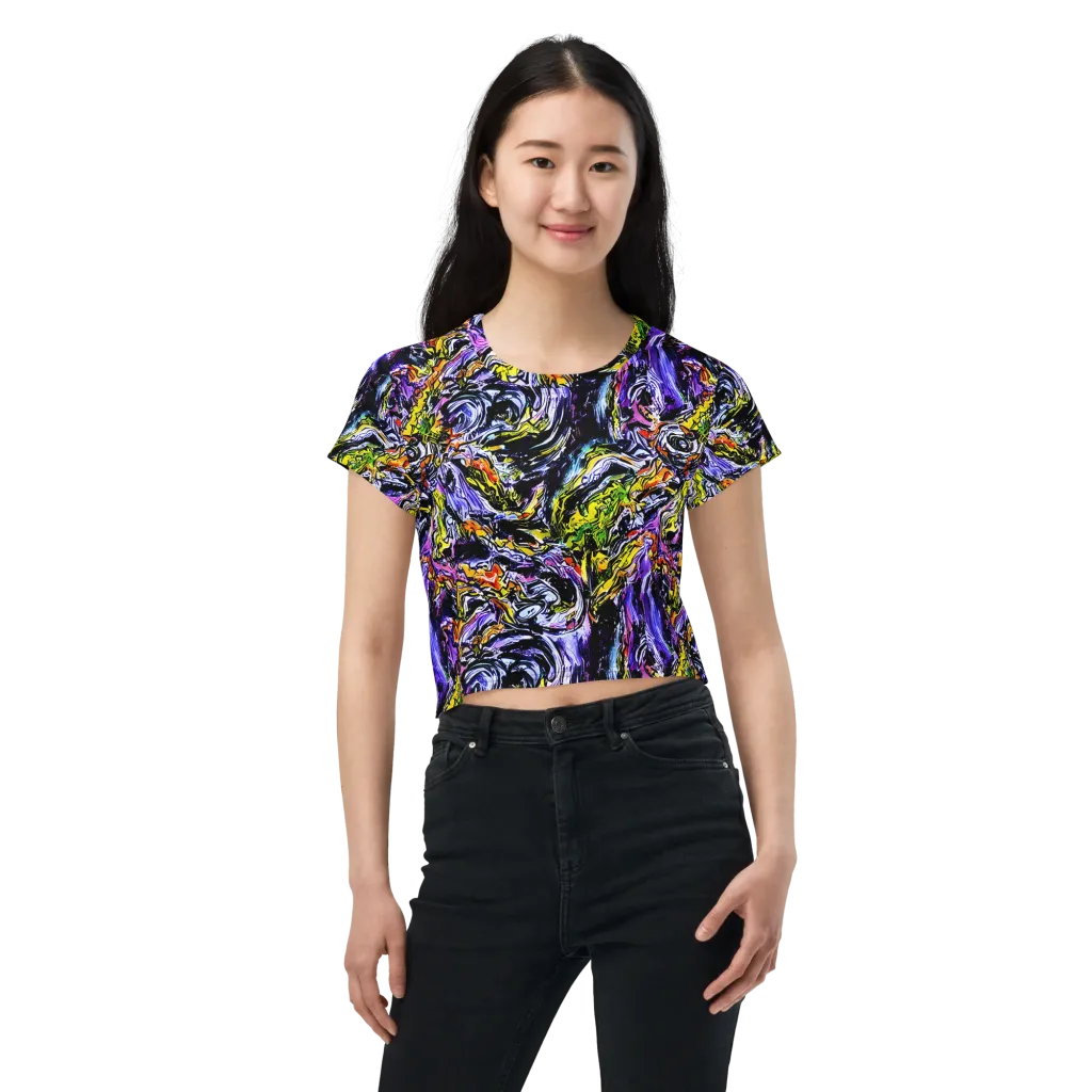 Midnight Mutation on Crop Tee — Front