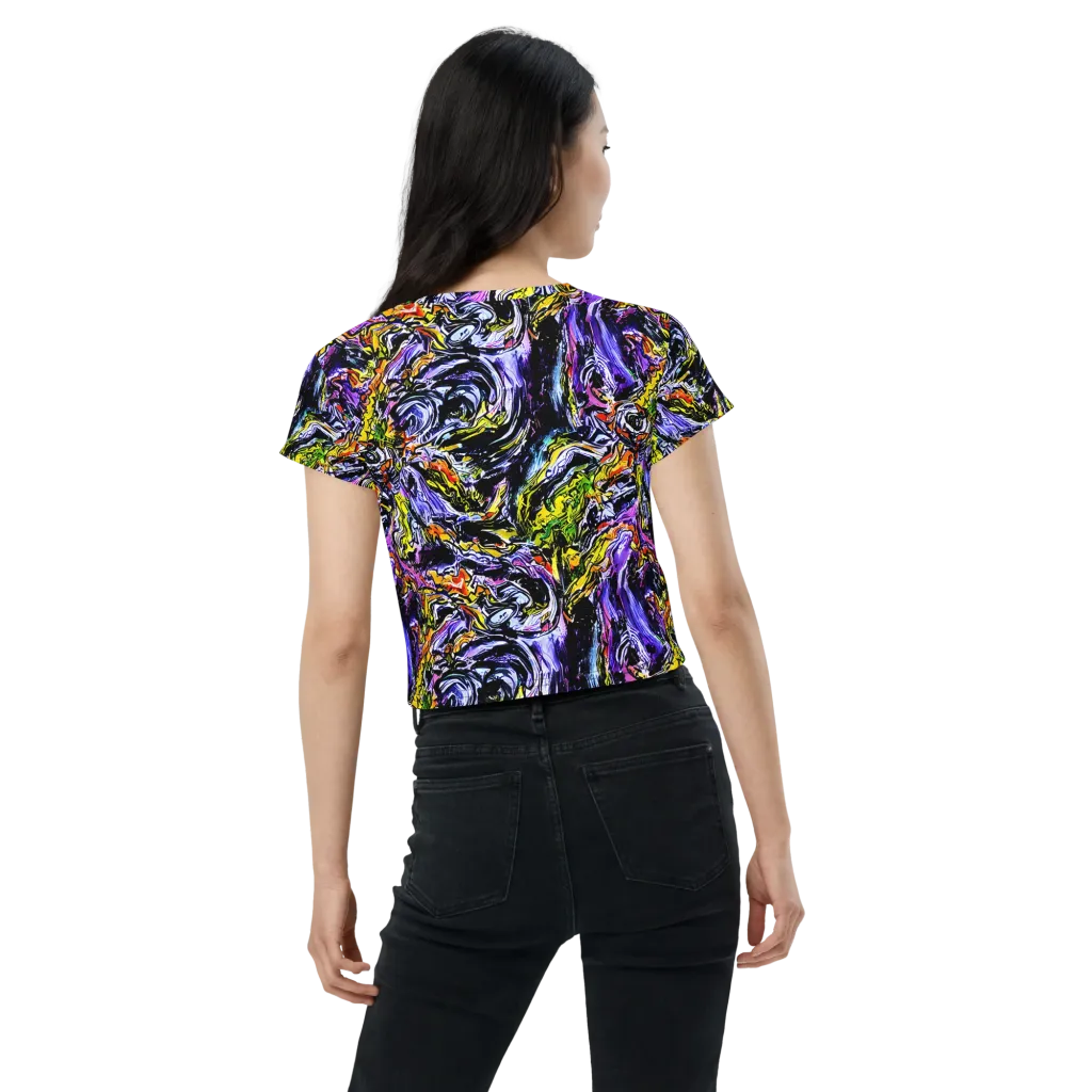 Midnight Mutation on Crop Tee — Back