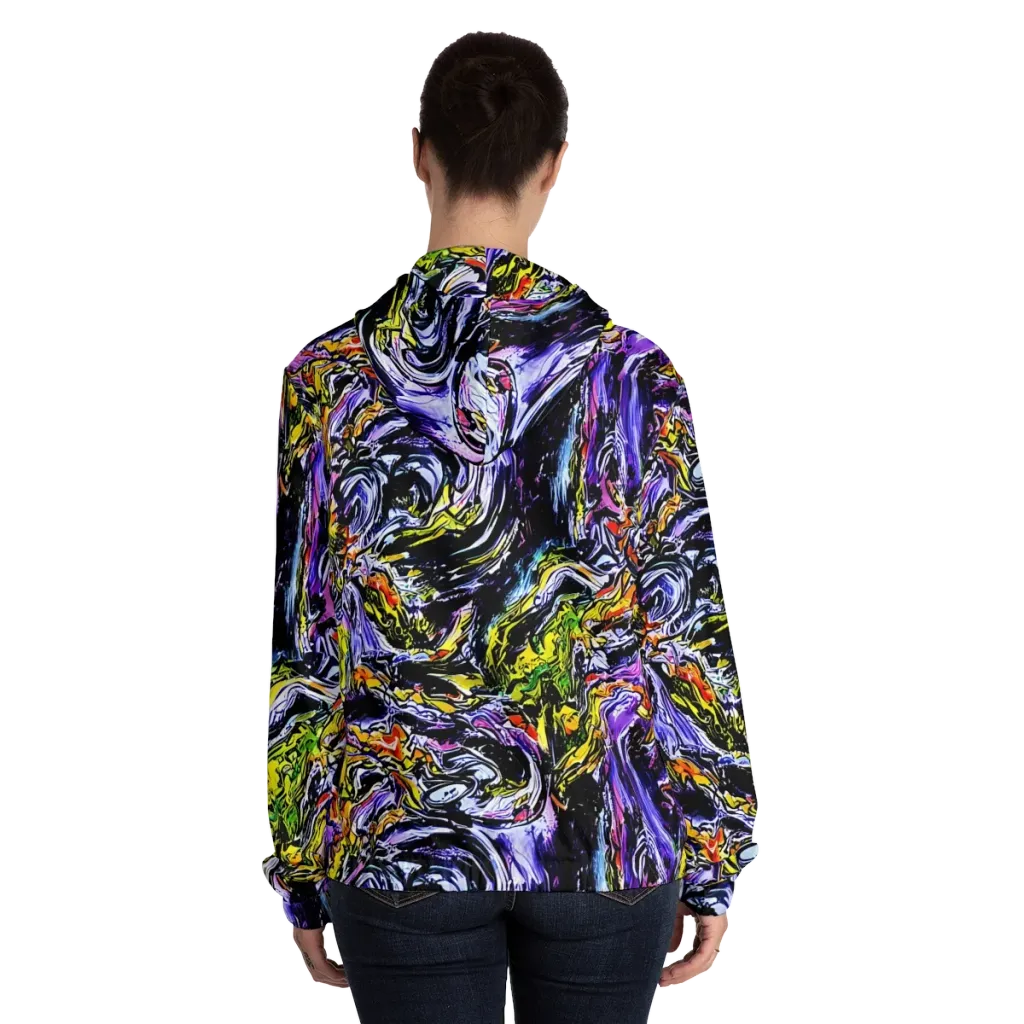 Midnight Mutation on Women's Full-Zip Hoodie — Back On Person
