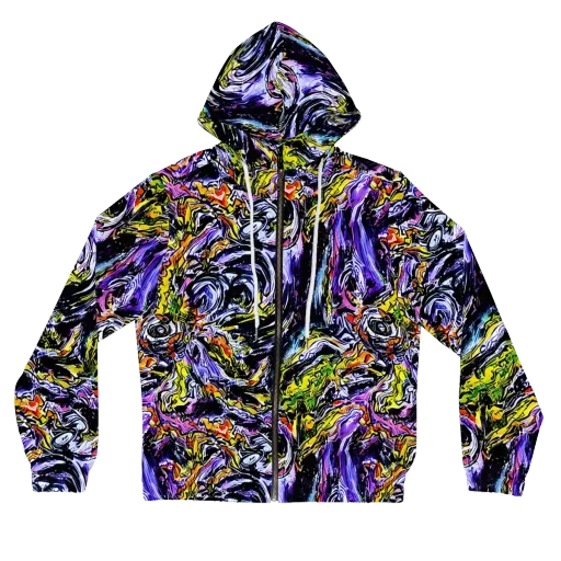 Midnight Mutation on a Women's Full-Zip Hoodie