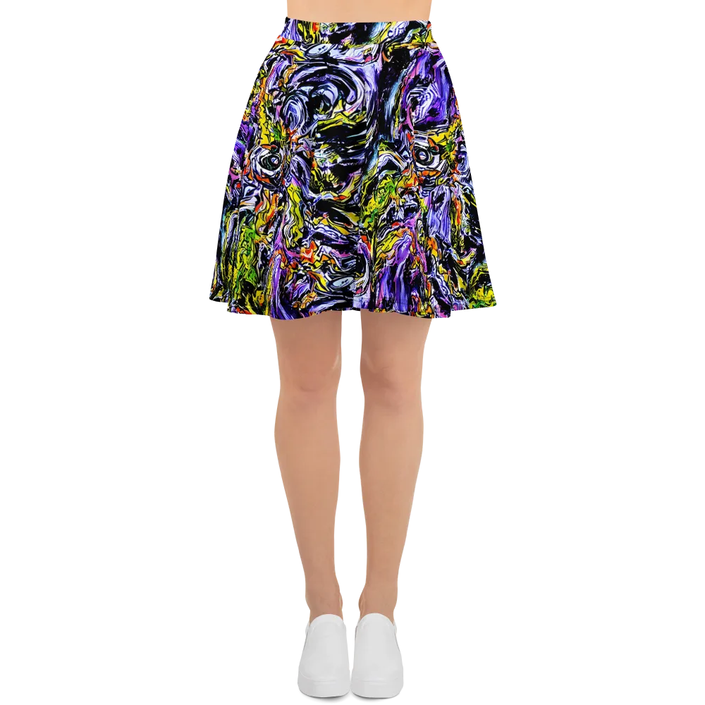 Midnight Mutation on Skater Skirt — Front