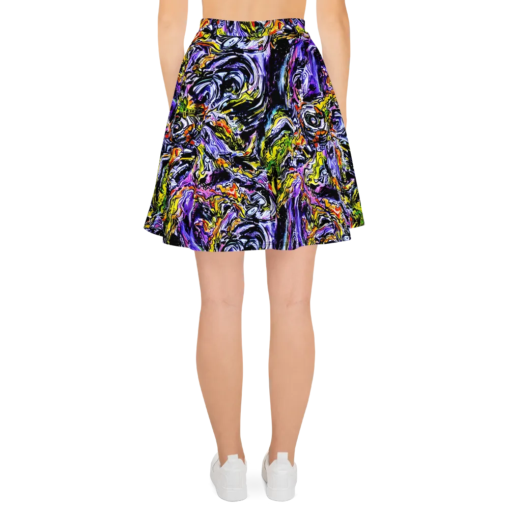 Midnight Mutation on Skater Skirt — Back