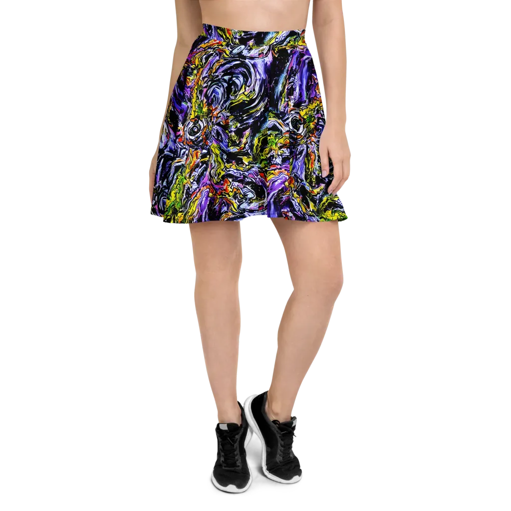Midnight Mutation on Skater Skirt — Front