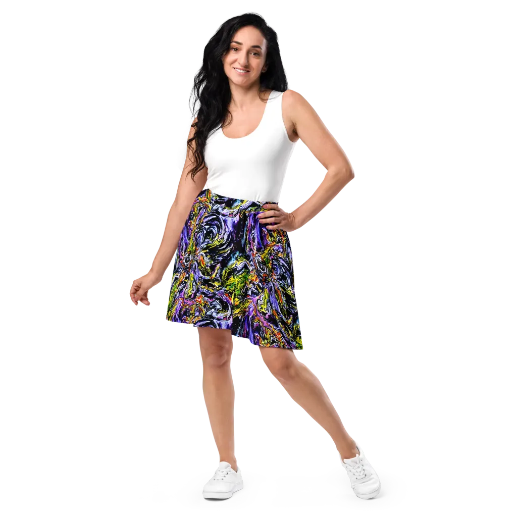Midnight Mutation on Skater Skirt — Front