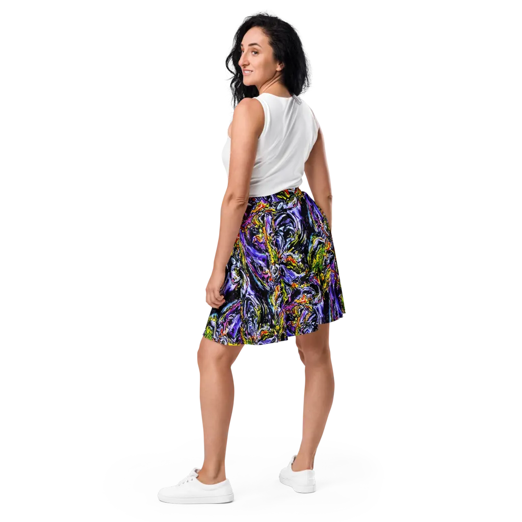 Midnight Mutation on Skater Skirt — Back