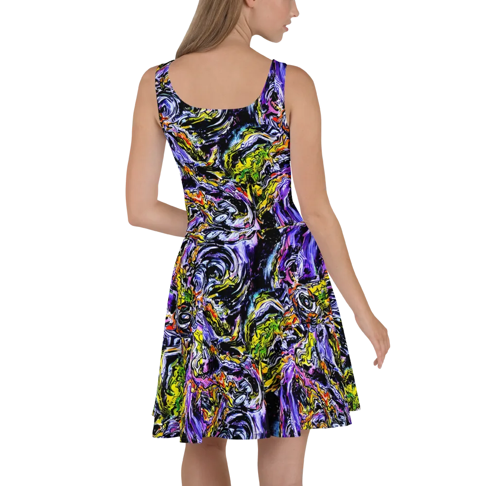 Midnight Mutation on Skater Dress — Back