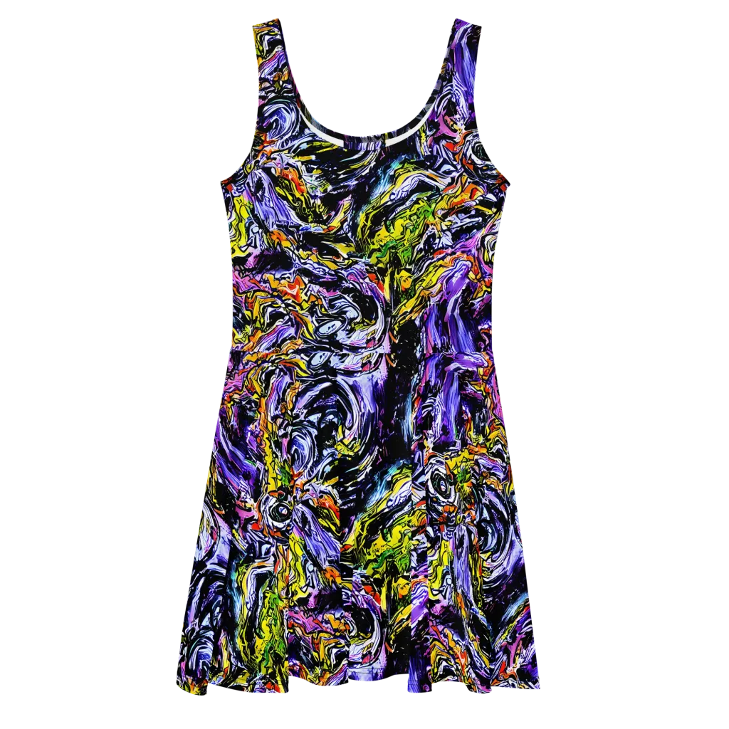 Midnight Mutation on Skater Dress — Front
