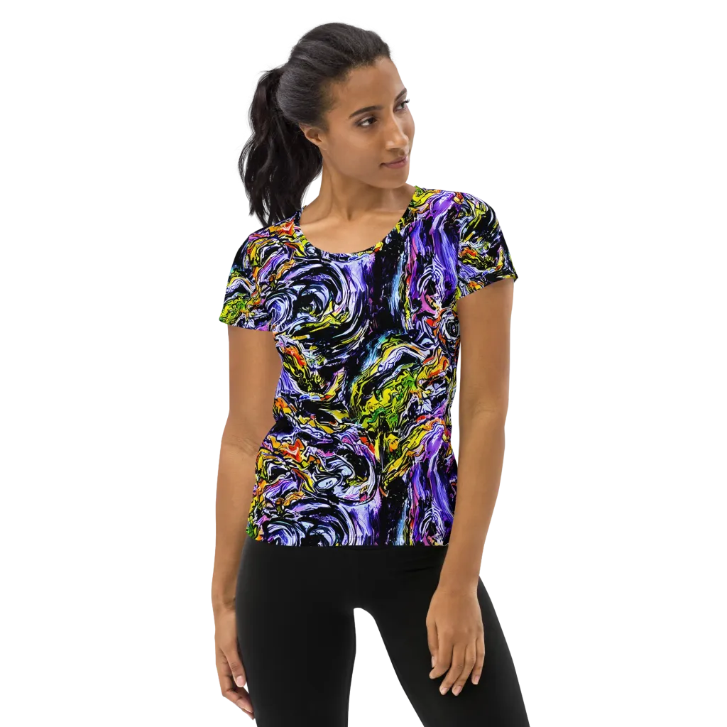 Midnight Mutation on Women's Athletic T-Shirt — Front