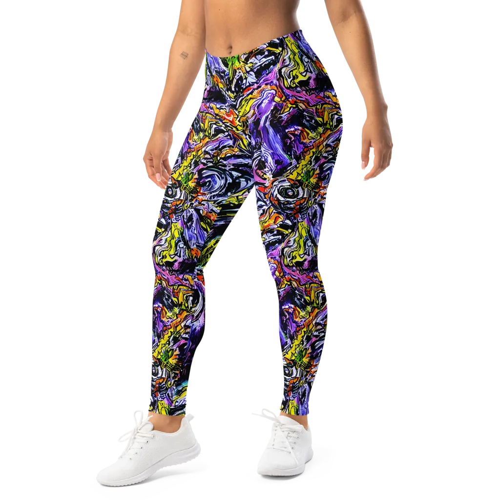 Midnight Mutation on Leggings — Left Front