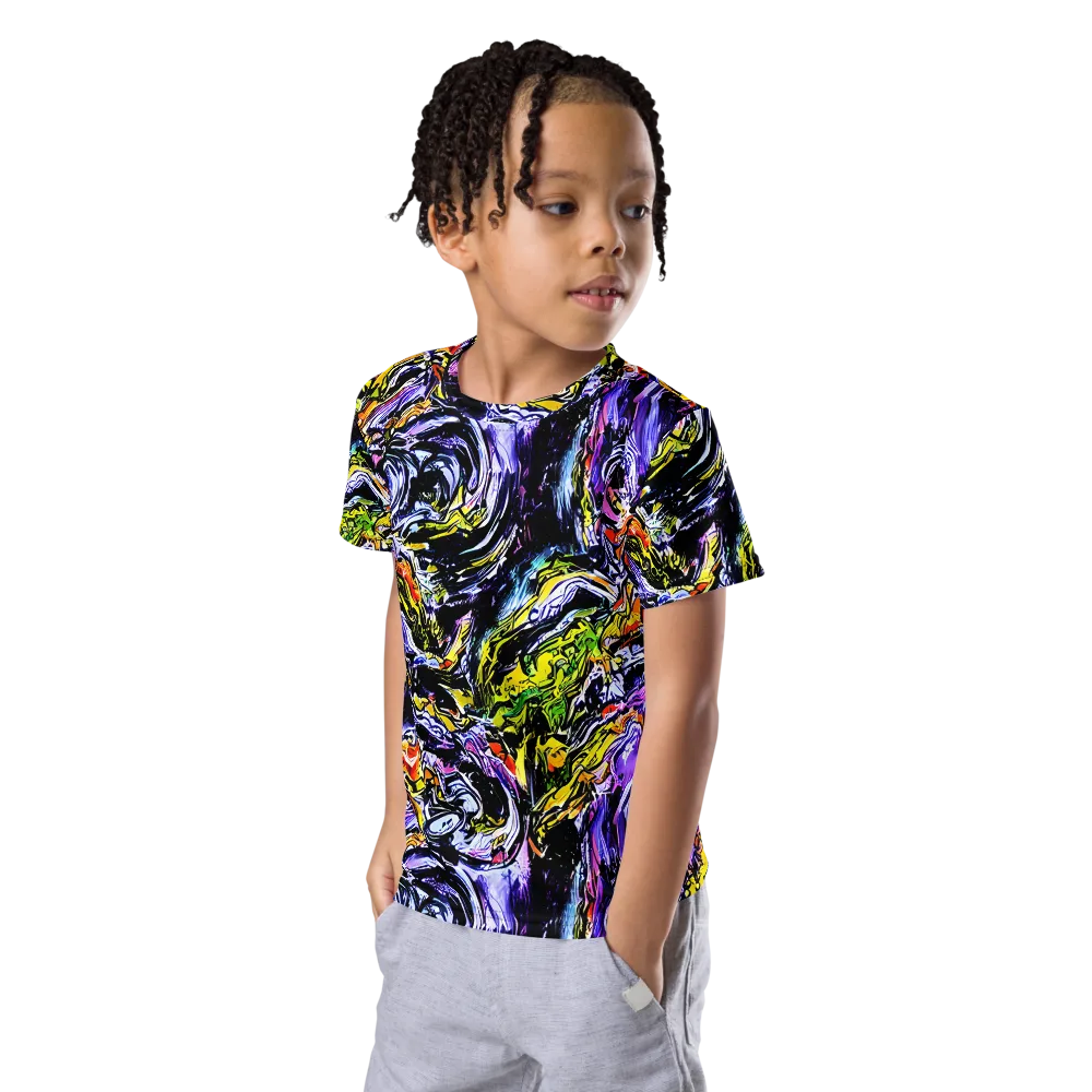 Midnight Mutation on Kids Crew Neck T-Shirt — Left Front