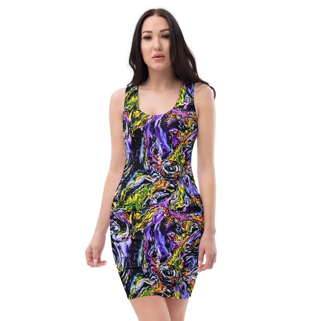 Midnight Mutation on Bodycon Dress — Front