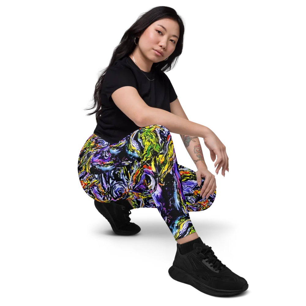 Midnight Mutation on Leggings with Pockets — Right Front