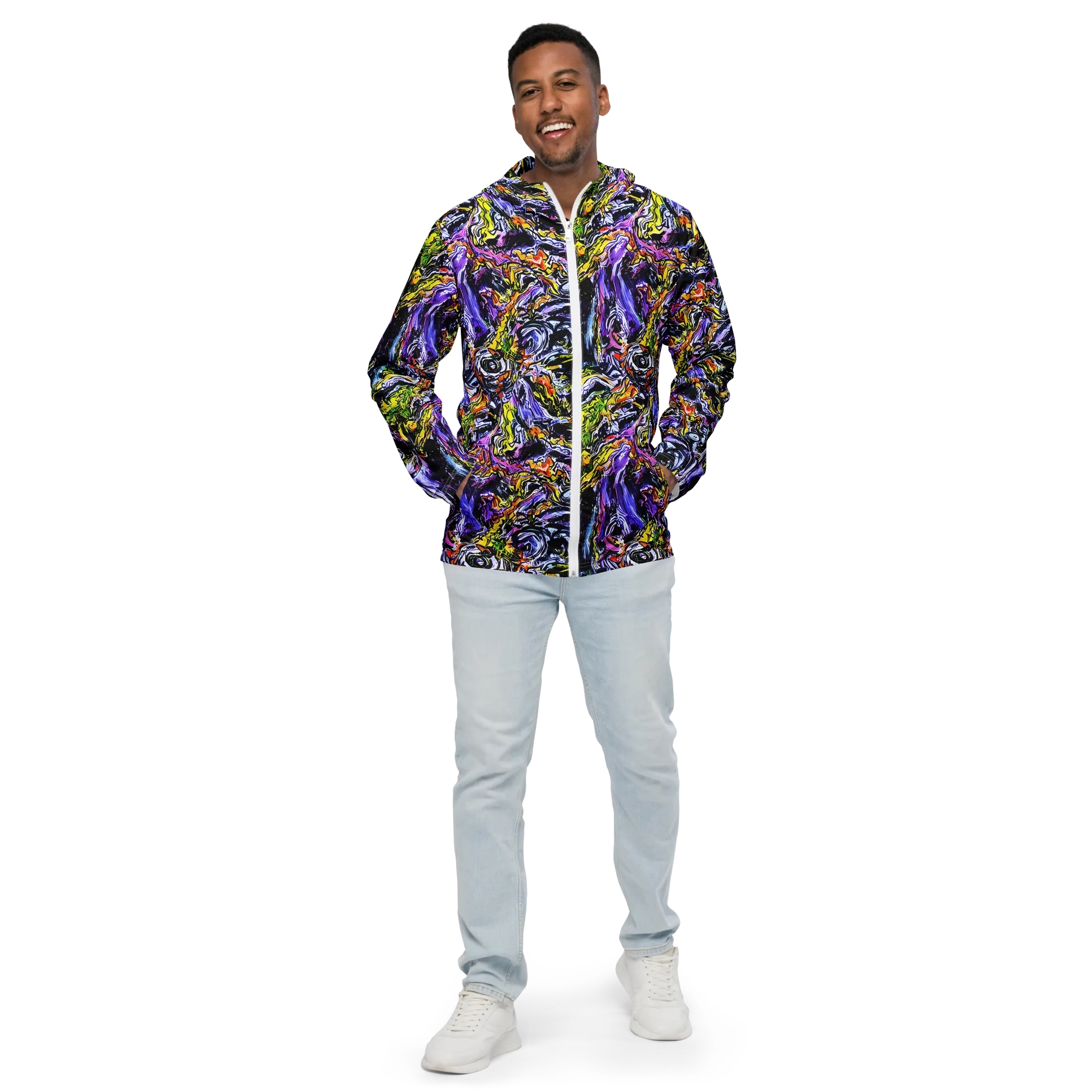 Midnight Mutation on Men's Windbreaker — Front