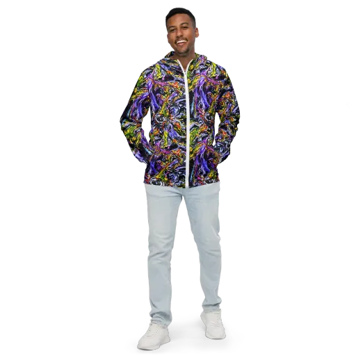 Midnight Mutation on a Men's Windbreaker