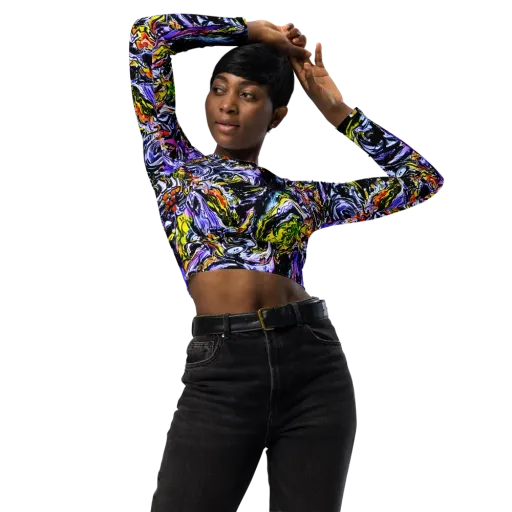 Midnight Mutation on a Long Sleeve Crop Top